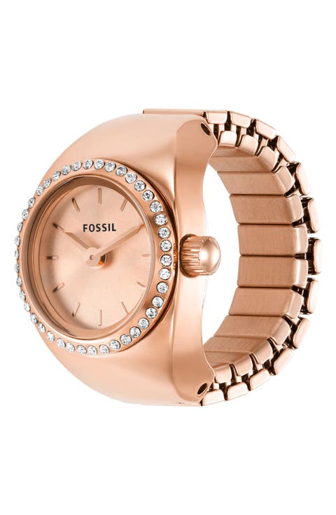 Glitz Crystal Ring Watch, 15mm