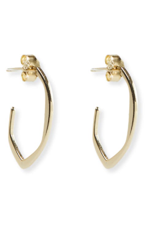 Knife Edge Hoop Earrings