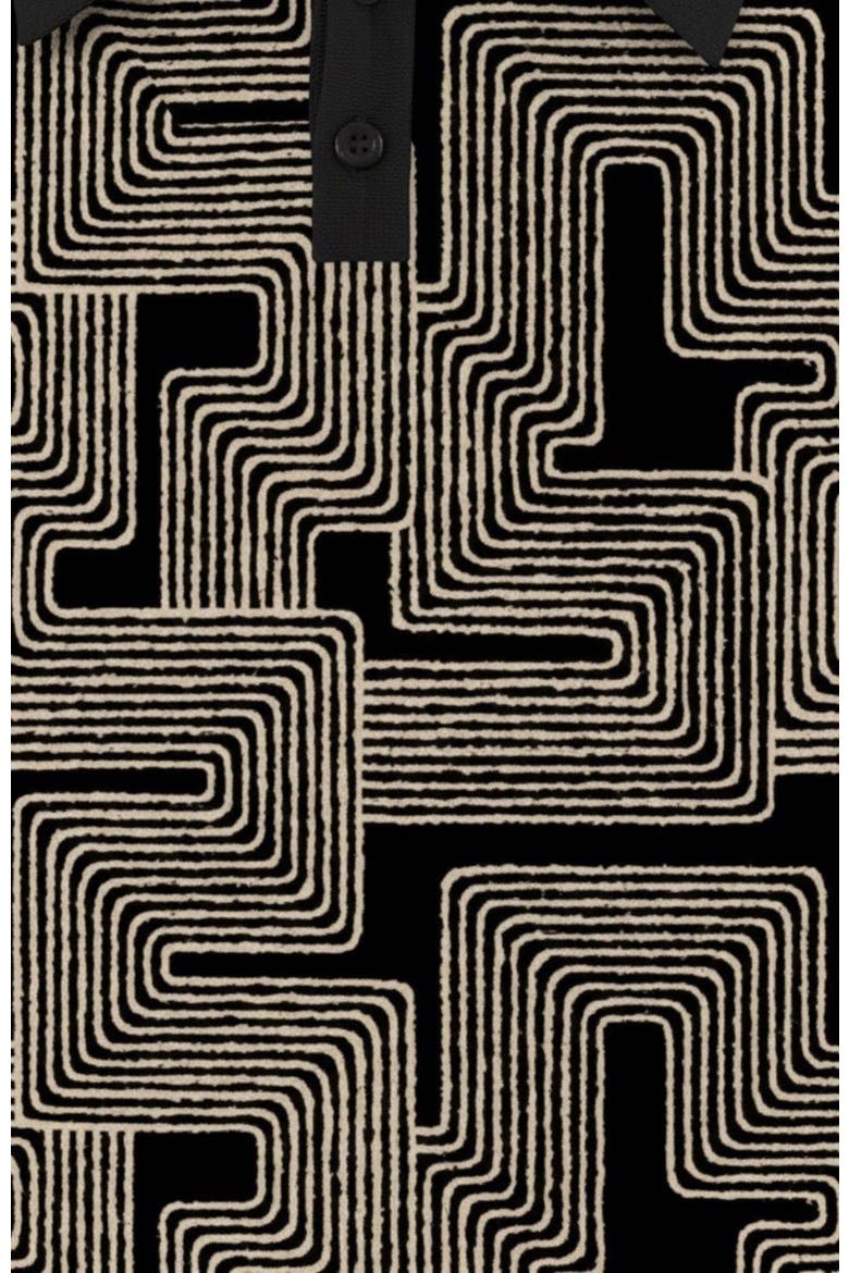 Inter Twine Womens Merino Silk Cashmere Polo, Alternate, color, INTER TWINE BLACK
