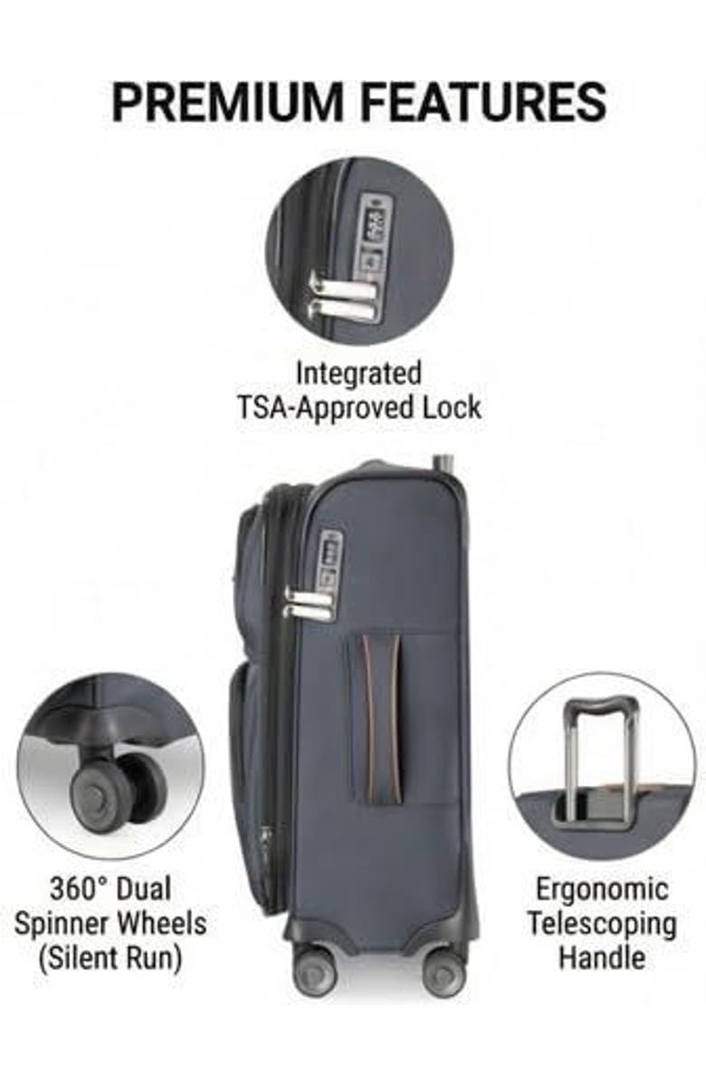 Ricardo Beverly Hills Montecito 3.0 Softside Expandable Luggage, 21" Carry-on, Alternate, color, Graphite