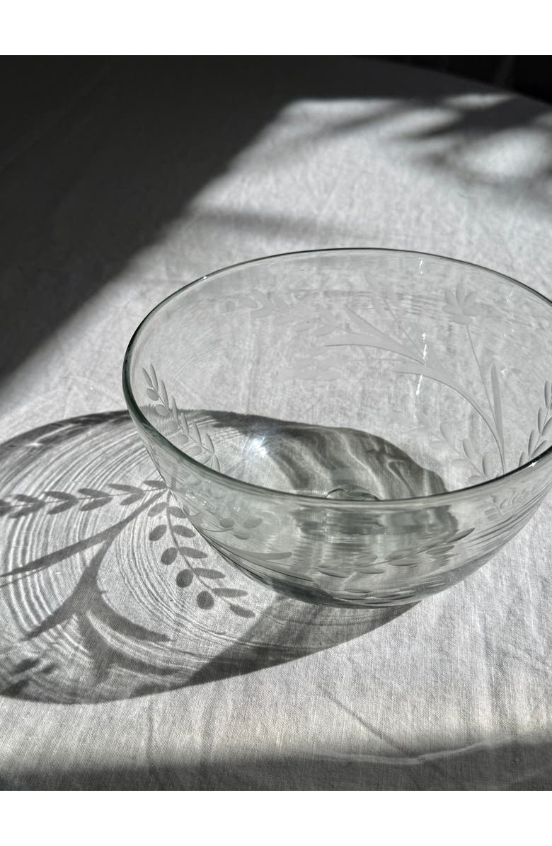 Villa Lua Home Hand-etched Serving Bowl, Alternate, color, Black