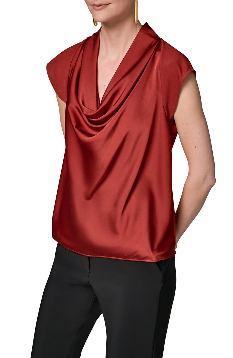 Donna Karan New York Cowl Neck Top, Alternate, color,