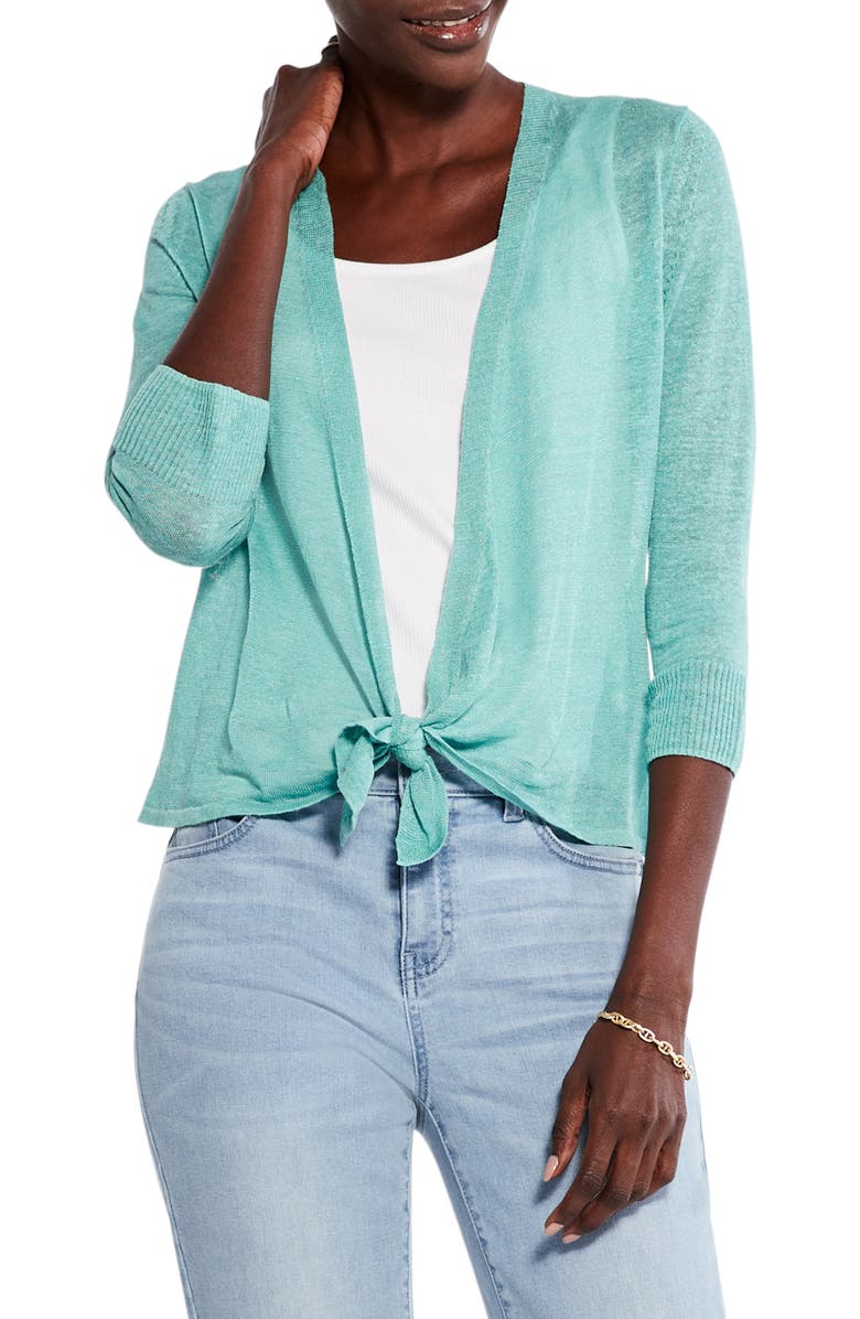 NIC+ZOE 4-Way Convertible Linen Blend Cardigan, Alternate, color,