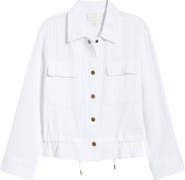 Caslon® Cotton Gauze Utility Jacket
