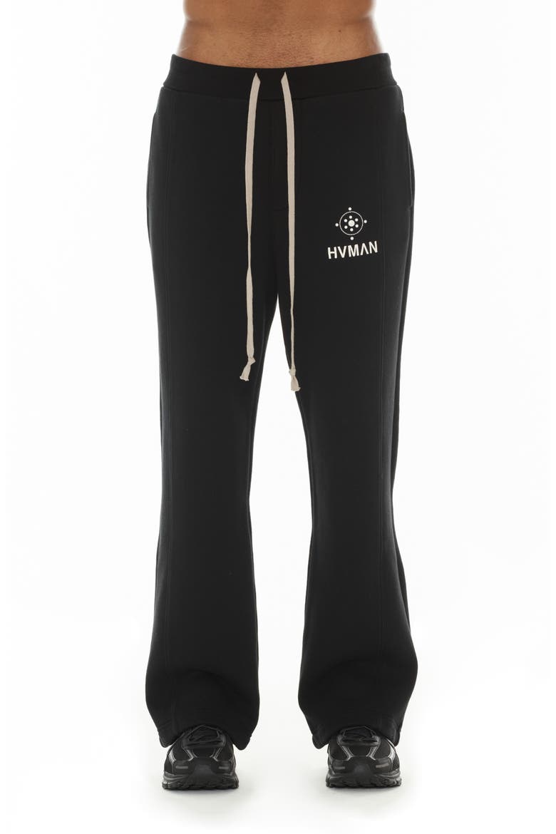 Oversize Cotton Sweatpants, Main, color, BLACK