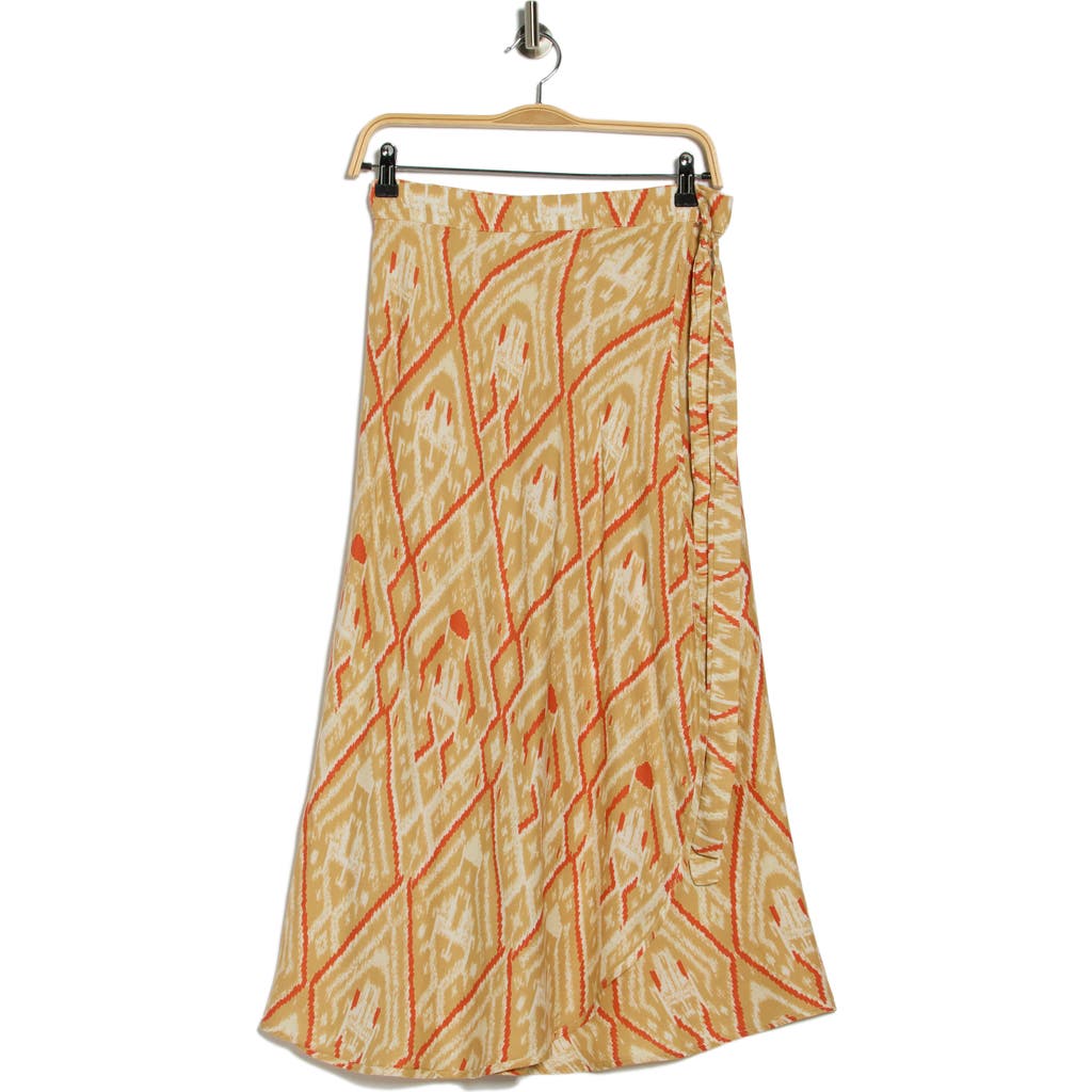 Matty M . Wrap Skirt In Brown