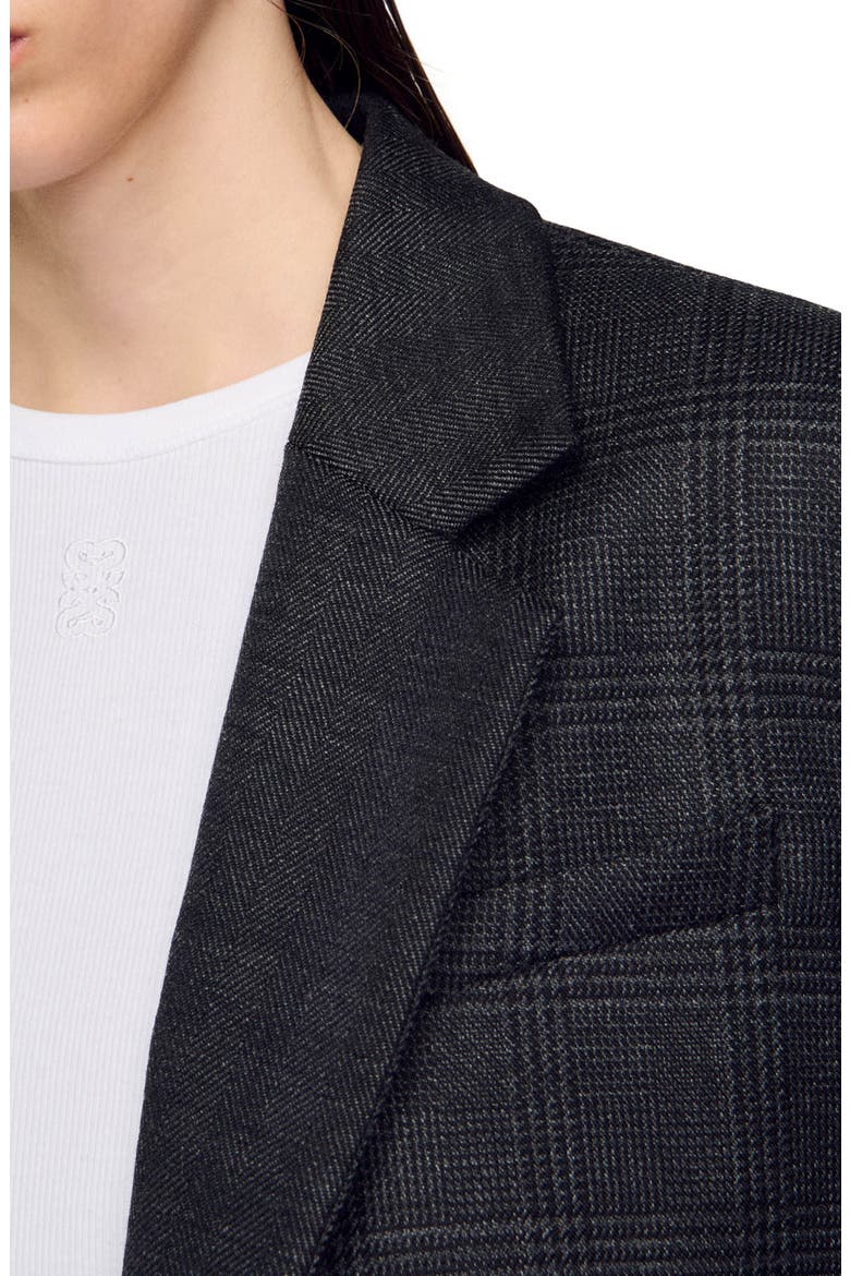 Checked suit jacket, Alternate, color, Dark grey