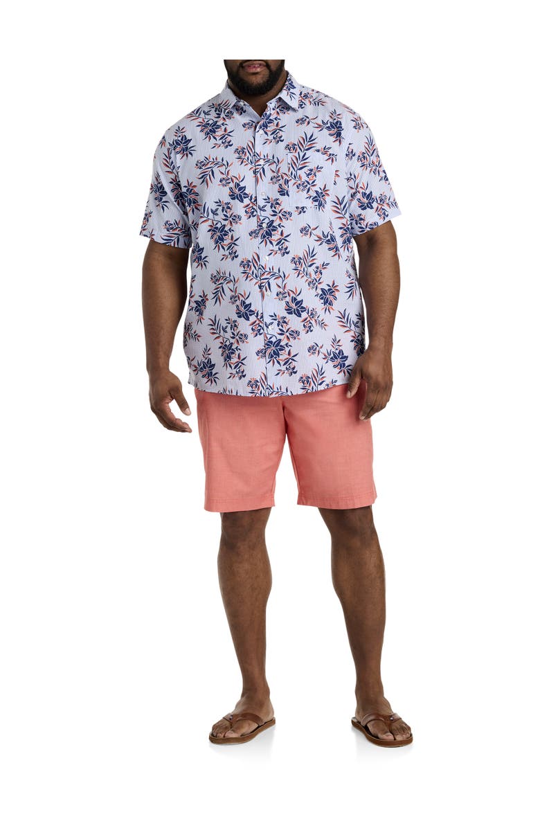 Oak Hill by DXL Floral Print Seersucker Sport Shirt, Alternate, color, 