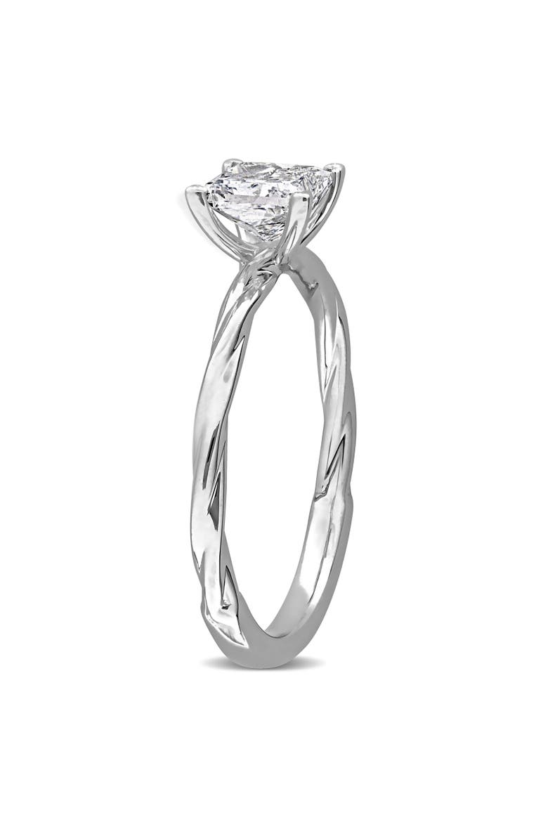 1 ctw Lab-Grown Diamond Princess Solitaire Ring 18k, Alternate, color, White Gold