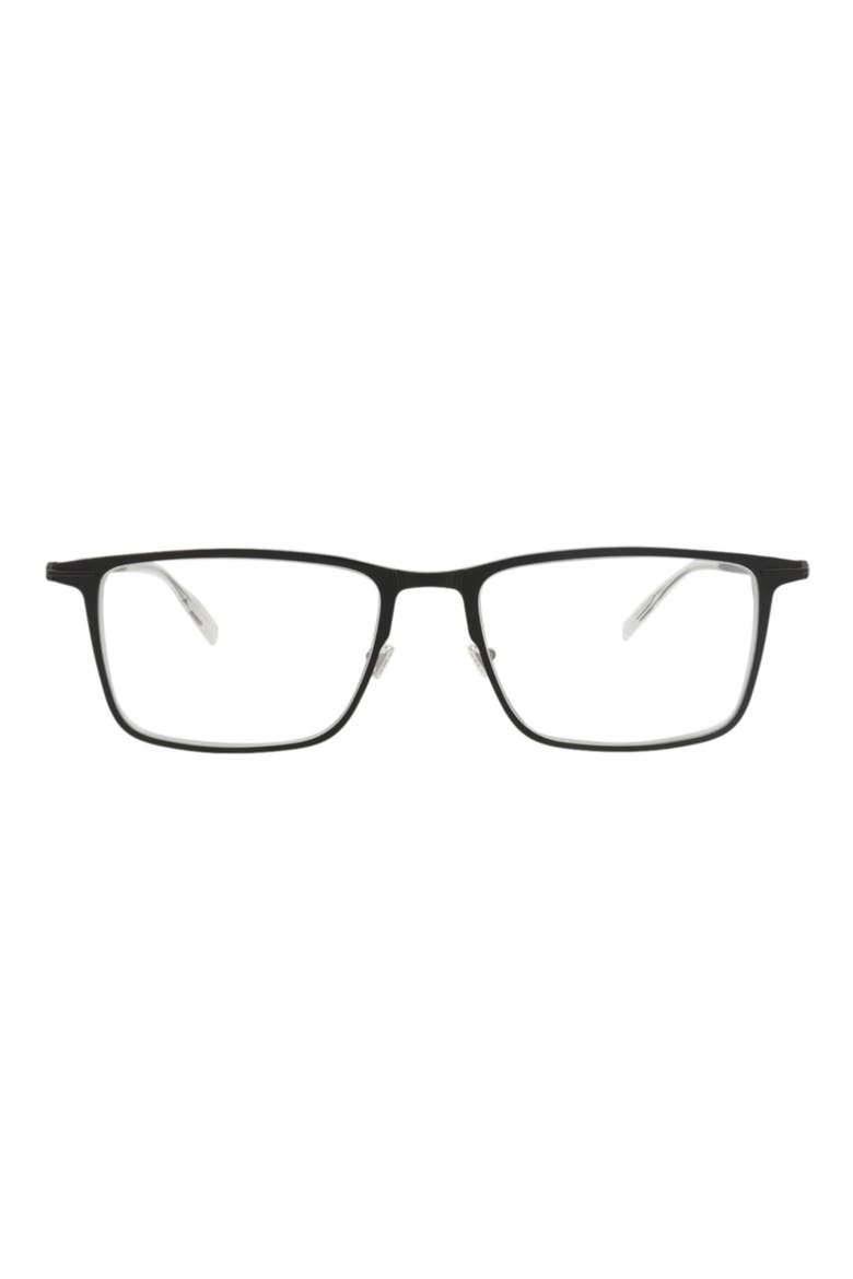 54mm Rectangular Optical Glasses, Main, color, BLACK BLACK TRANSPARENT