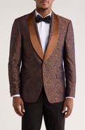 ZEGARIE Paisley Shawl Collar Sport Coat