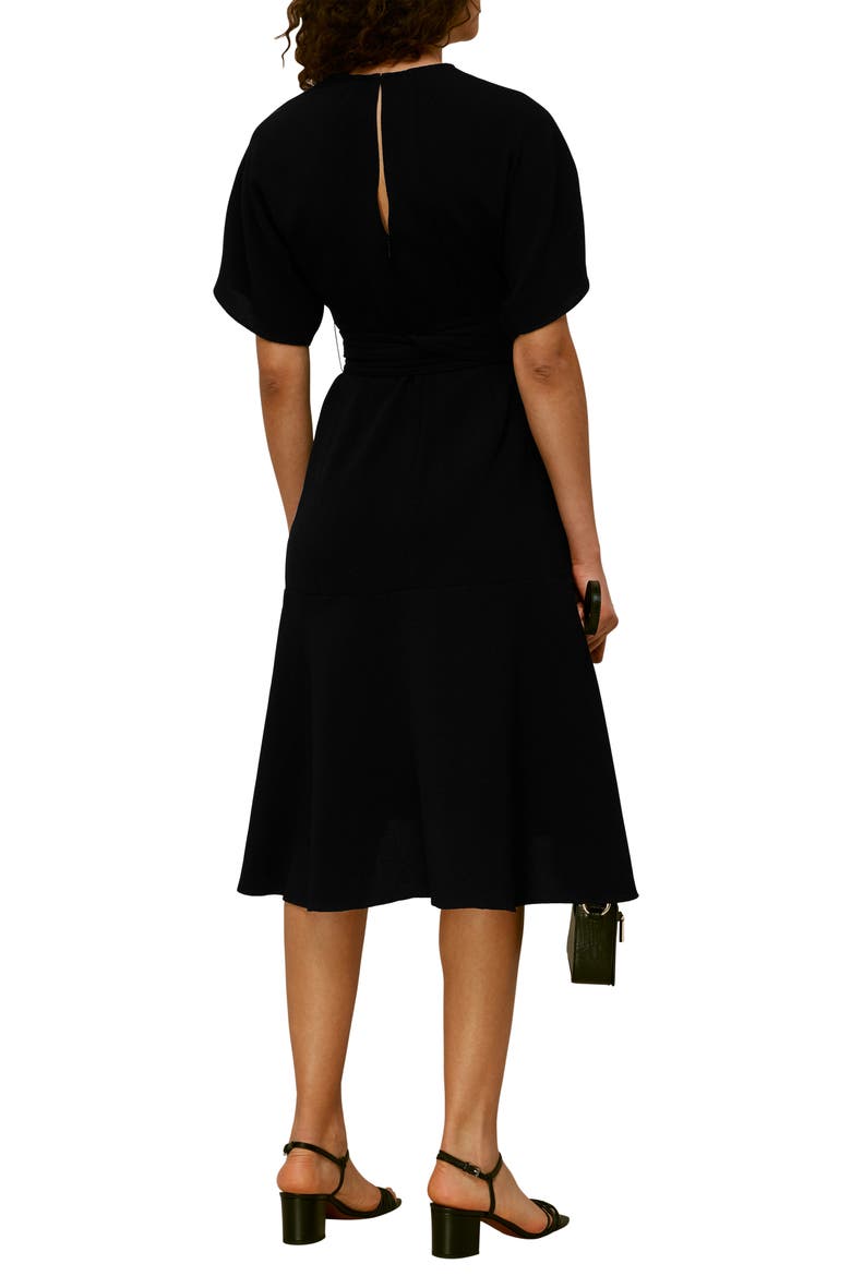 Textured Belt Dress, Alternate, color, BLACK