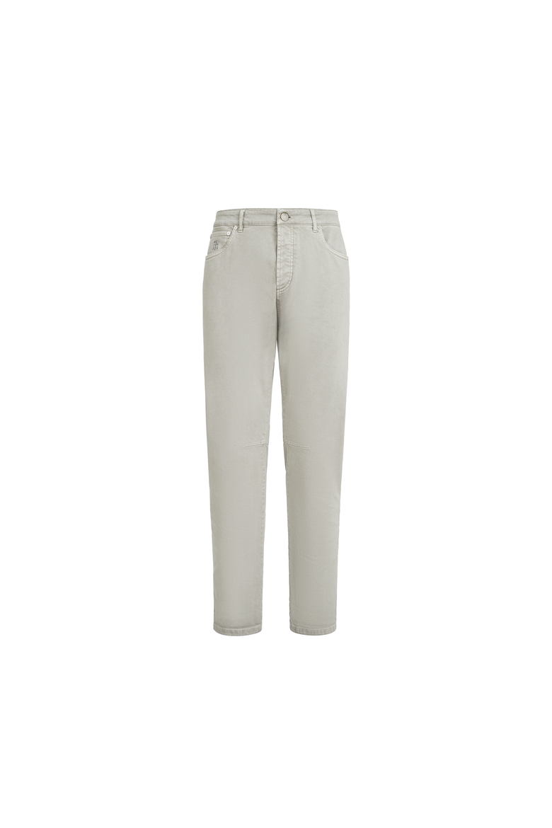 Garment-dyed denim trousers, Alternate, color, Khaki