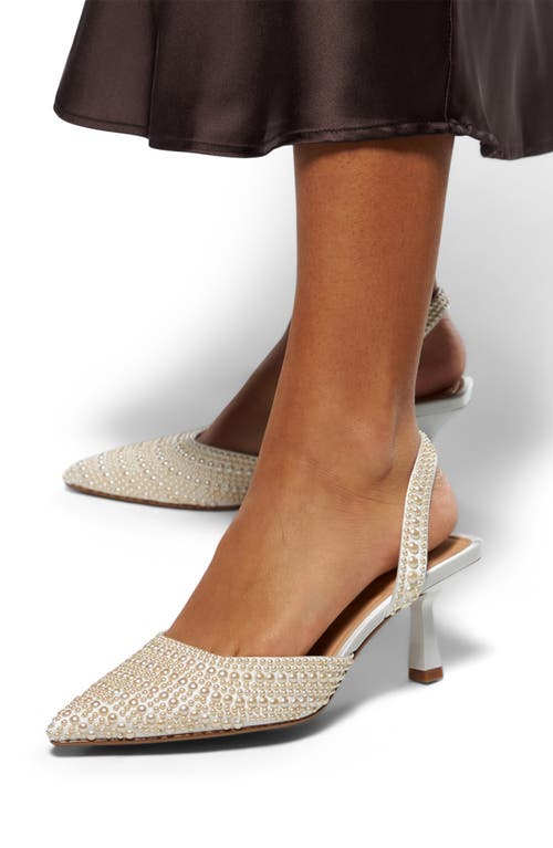 Shop Aldo Brizza Slingback Pointed Toe Pump In White