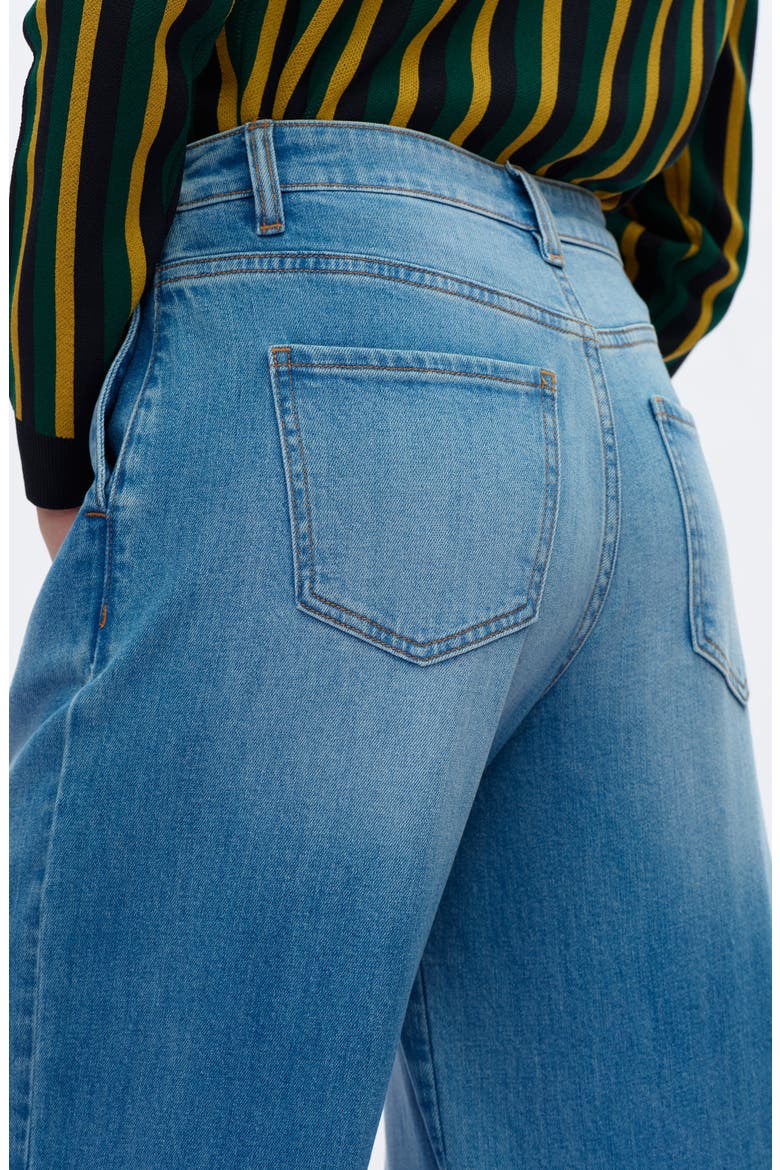 Jermey Pleated Baggy Wide Leg Jeans, Alternate, color, PERIWINKLE BLUE