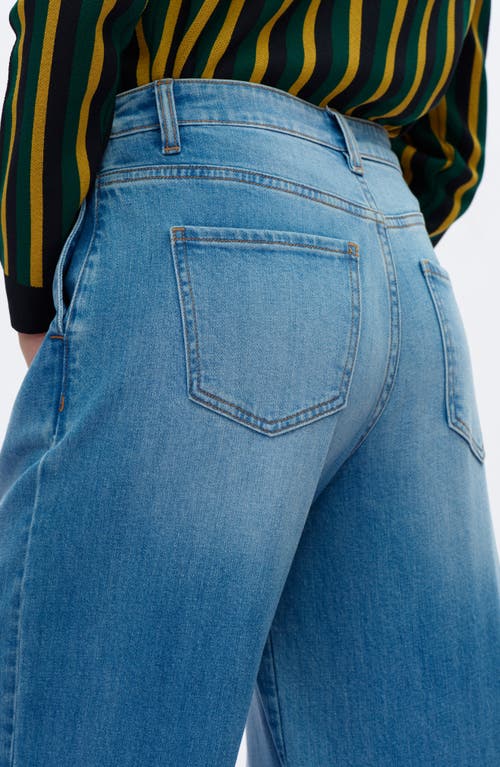 Bayeas Jermey Pleated Baggy Wide Leg Jeans In Blue