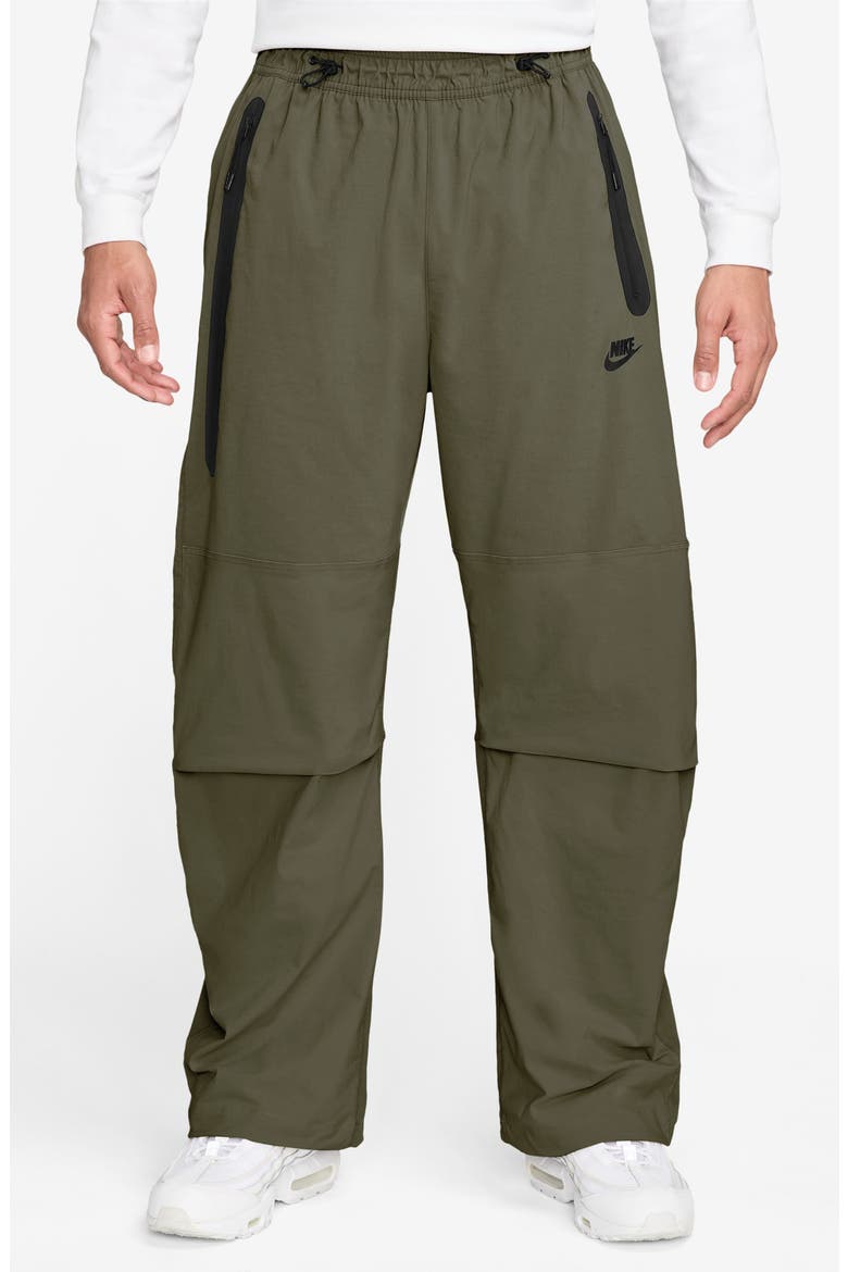 Dri-FIT Tech Wide Leg Woven Pants, Main, color, MEDIUM OLIVE/ BLACK