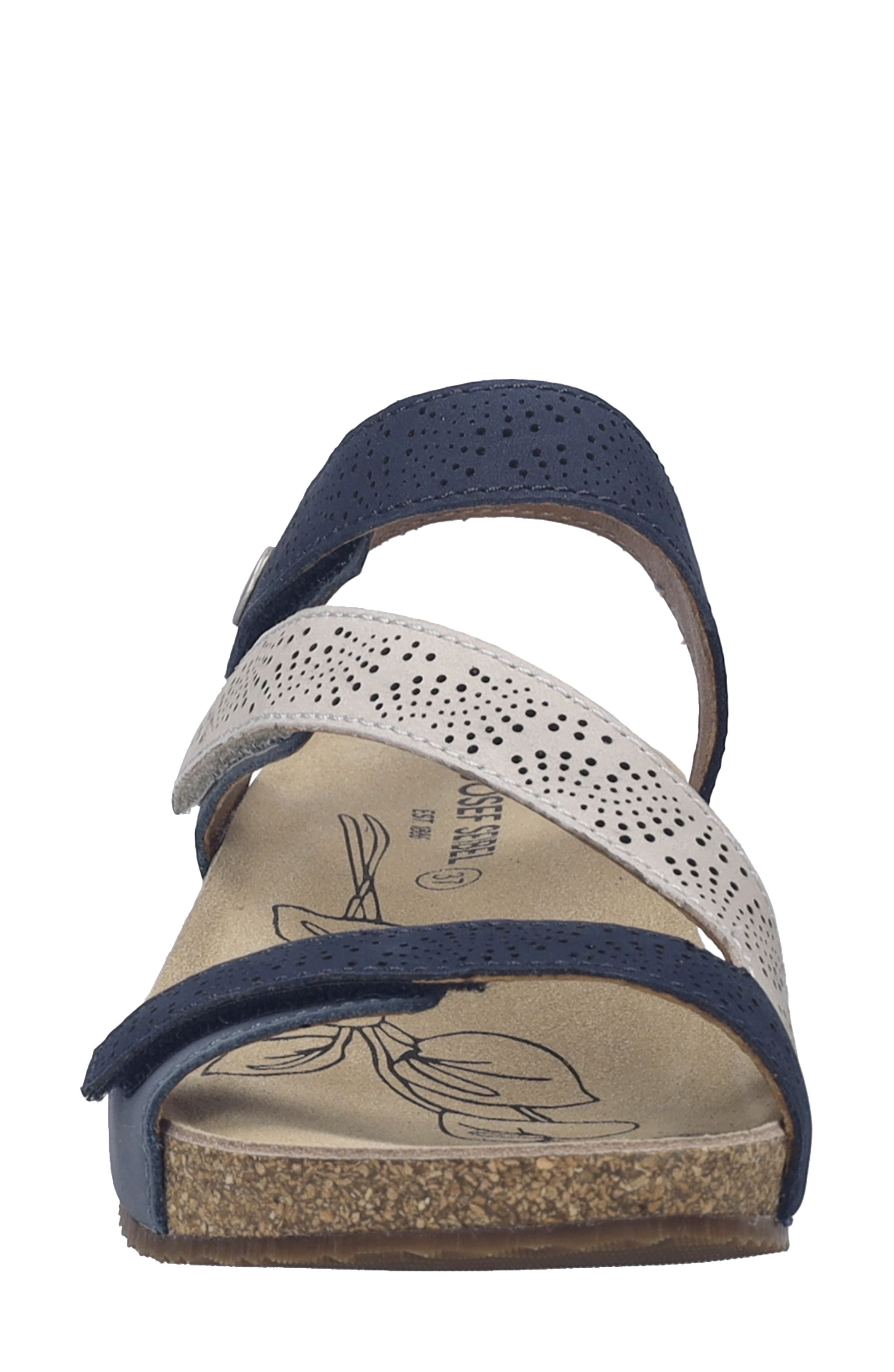 Tonga 73 Ankle Strap Platform Wedge Sandal, Alternate, color, INDIGO MULTI
