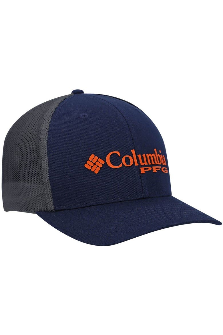 Men's Columbia Navy Auburn Tigers PFG Snapback Adjustable Hat, Alternate, color, Navy