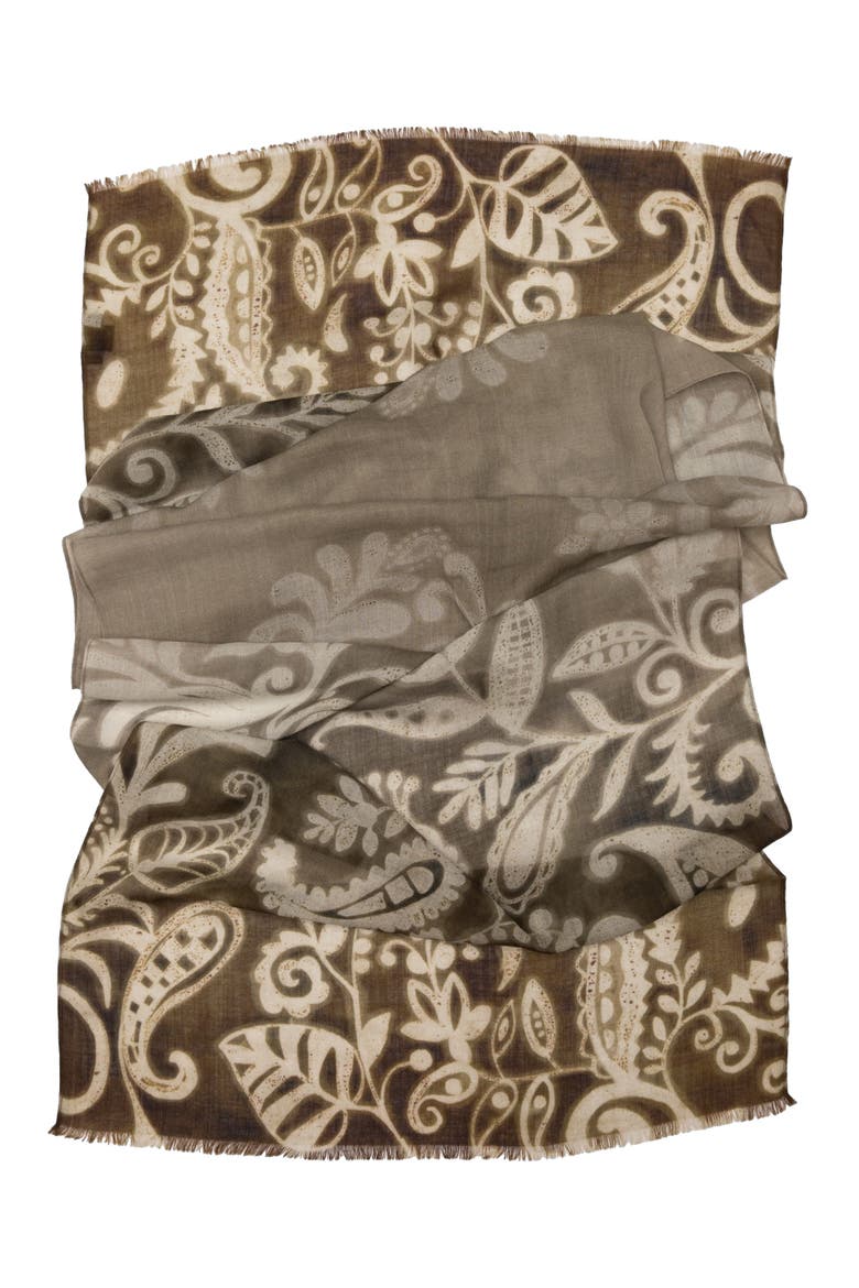 Garda - Wool Scarf, Alternate, color, Brown and Tan