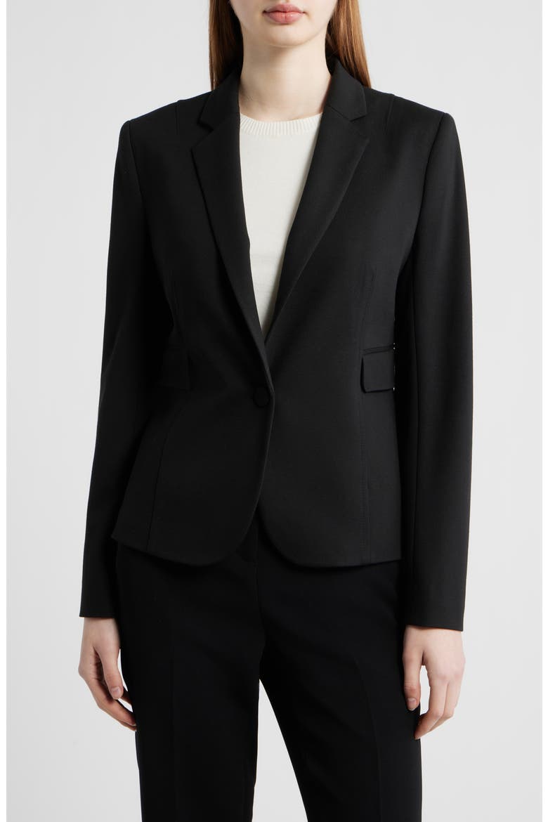 Jia Slim Fit Jacket, Main, color, BLACK