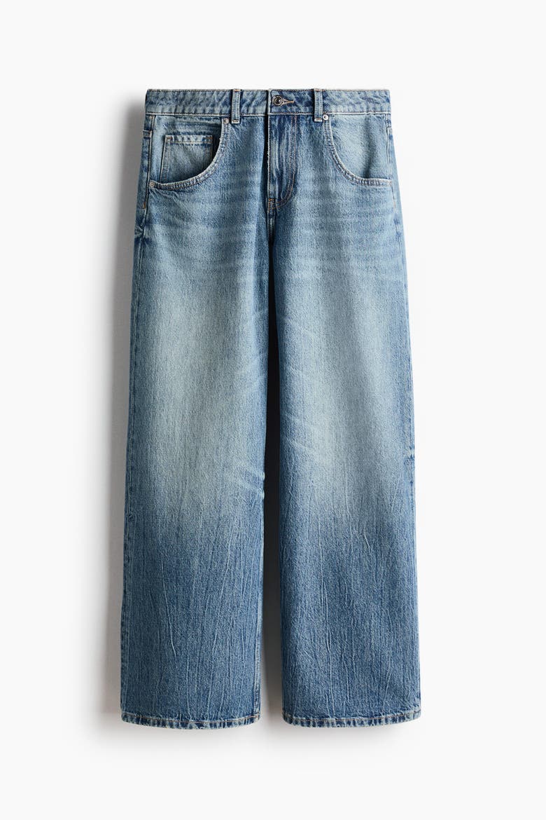 Baggy Low-waist Jeans, Alternate, color, Denim blue