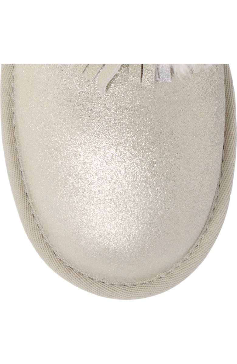 UGG<sup>®</sup> Classic Short II Genuine Shearling Metallic Fringe Bootie, Alternate, color,