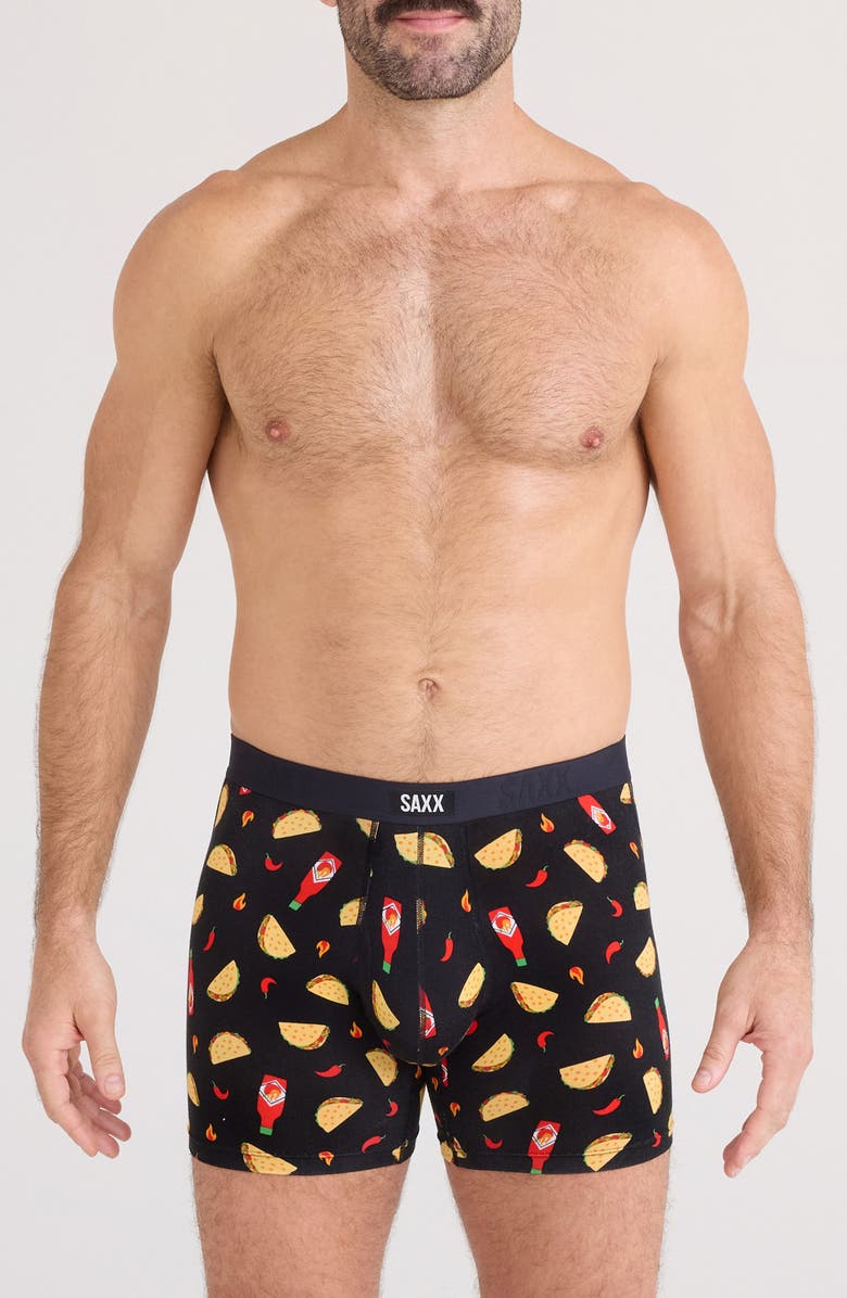 SAXX Vibe Xtra Assorted 2-Pack Boxer Briefs, Alternate, color, Flamin Hot/ Black