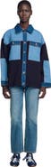 SANDRO Oversized denim mix cardigan