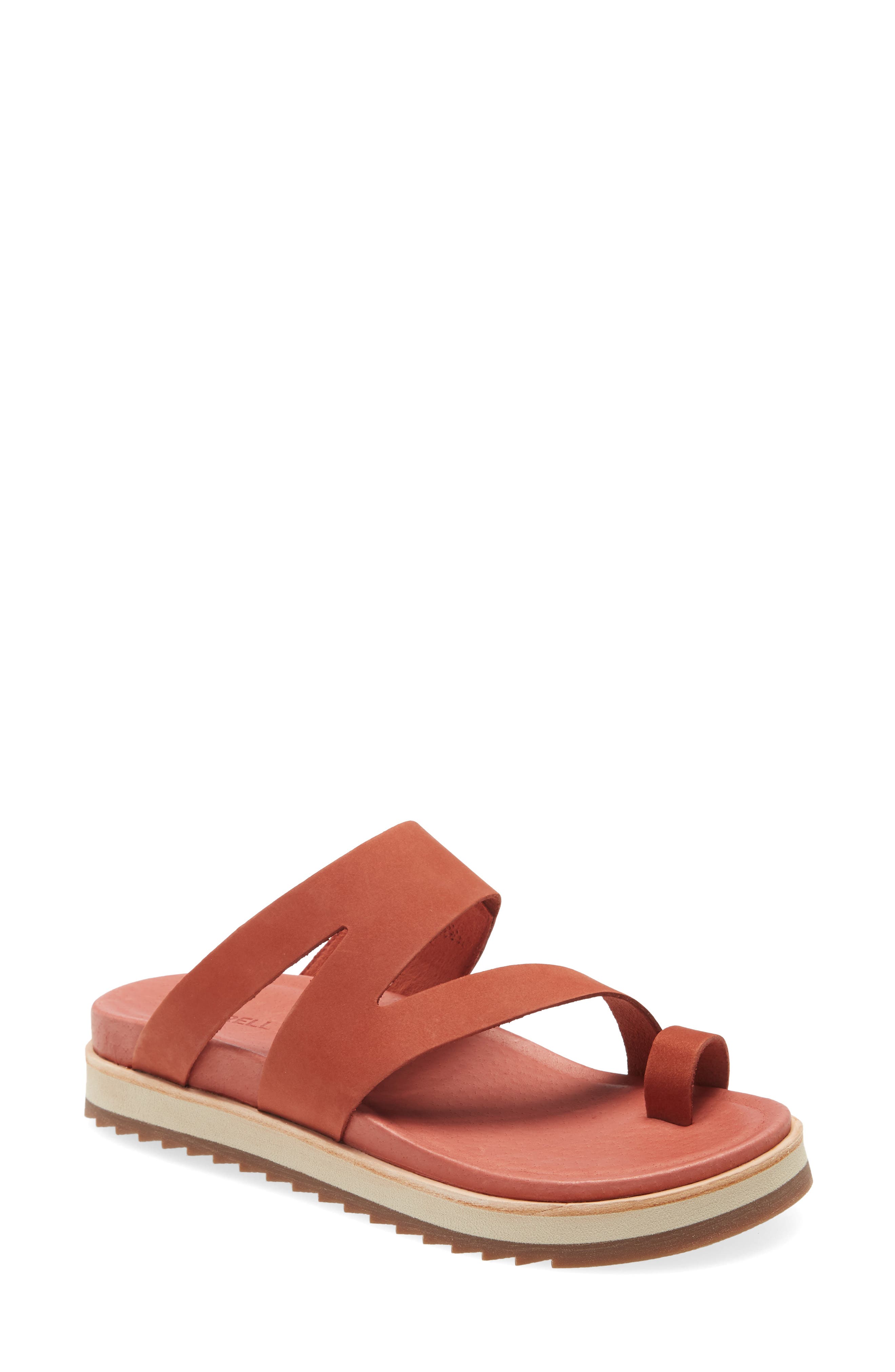 Juno Wrap Sandal, Main, color, REDWOOD LEATHER