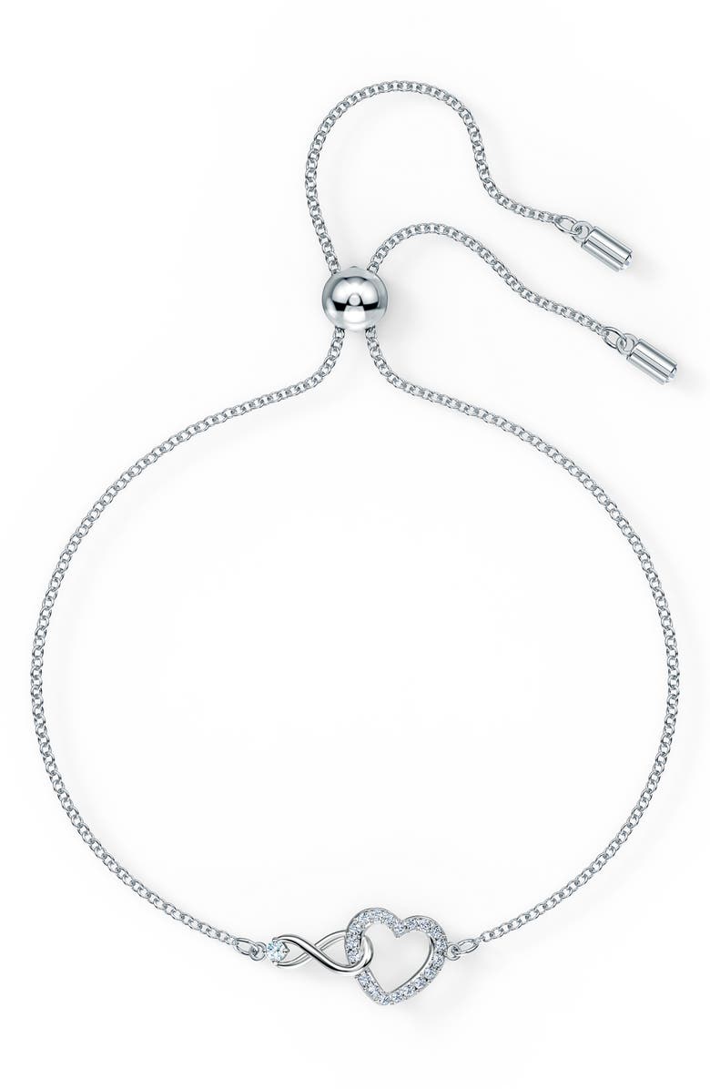 Swarovski Hyperbola Swarovski Crystal Heart Bracelet, Alternate, color, White