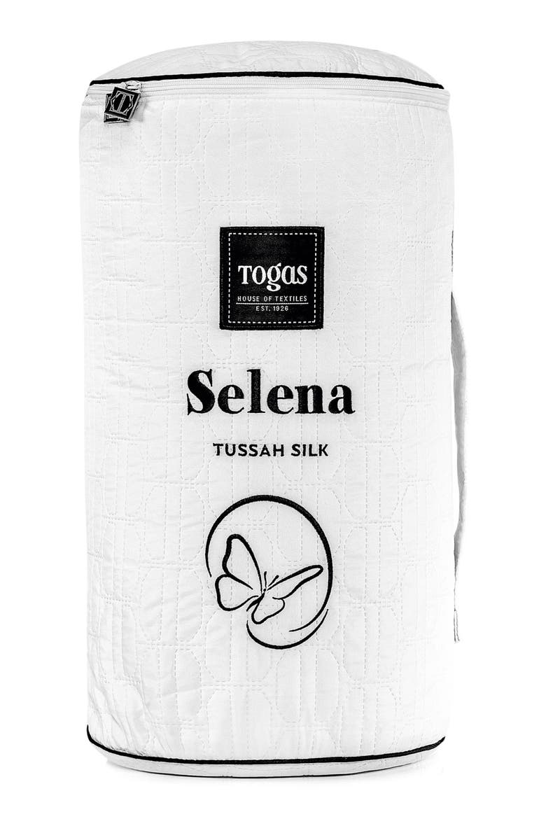 Selena Tussah silk comforter, Alternate, color, White