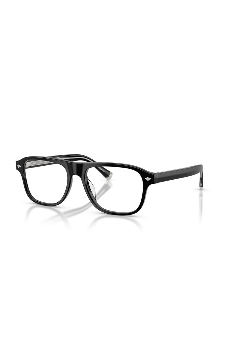 55mm Rectangle optical glasses, Main, color, Black