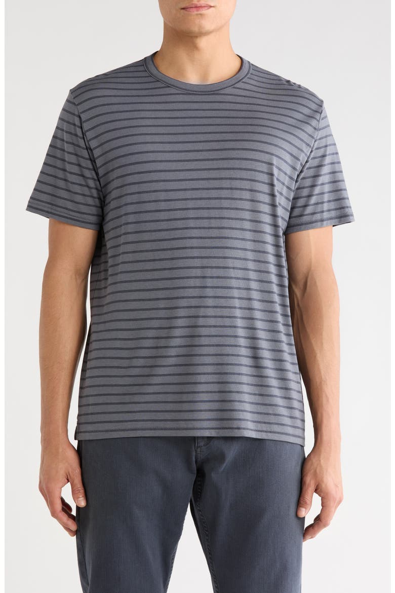 Edmund Stripe Cotton Blend T-Shirt, Main, color, SUMMER BLUE