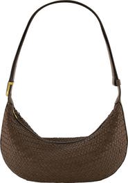 Vince Small Eris Woven Leather Hobo Bag