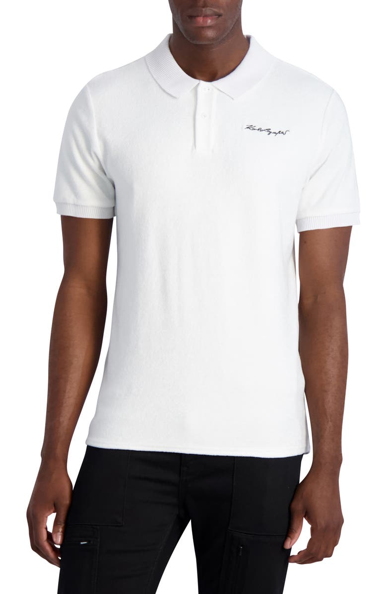 KARL LAGERFELD PARIS Script French Terry Polo, Main, color, 