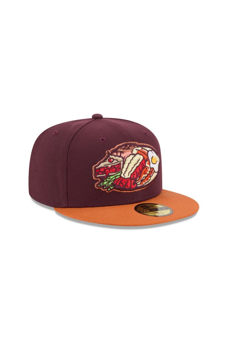Men's New Era  Burgundy Las Vegas Aviators Theme Nights 59FIFTY Fitted Hat, Alternate, color, Burgundy