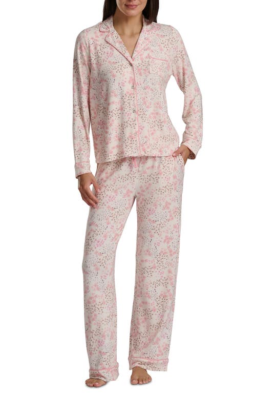 Splendid Print Long Sleeve Pajamas In Multi
