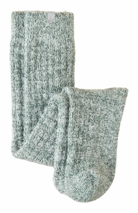 Marshmallow Slouchy Socks with Grippers