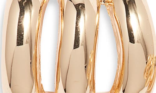 Bp. Wide Triple Row Hoop Earrings In Gold
