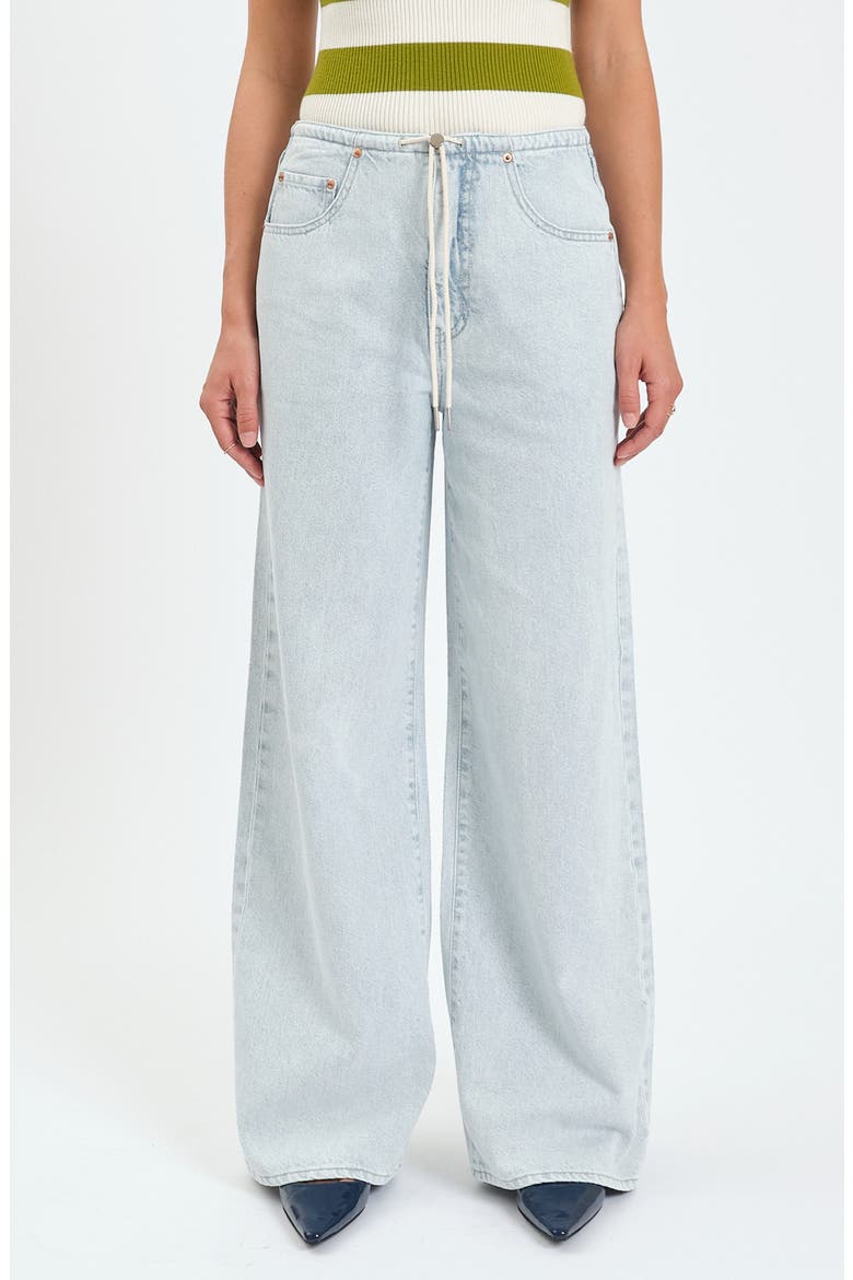 Madison Tie Waist Wide Leg Jeans, Main, color, BABY TALK