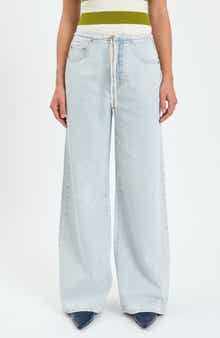 DAZE Madison Tie Waist Wide Leg Jeans