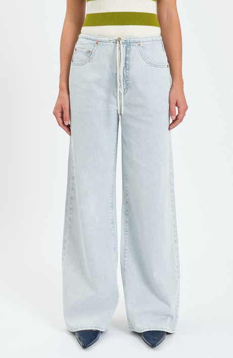 DAZE Madison Tie Waist Wide Leg Jeans