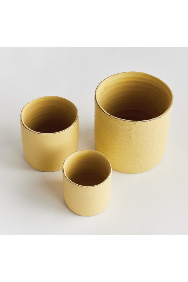 Studio Cachepots Planters, Set of 3, Alternate, color, Yellow