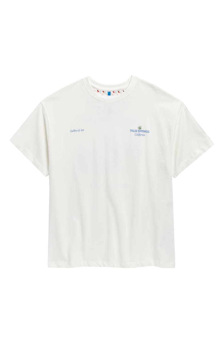 DENIM AND FLOWER Kids' Palm Spring Graphic T-Shirt, Main, color, Off White