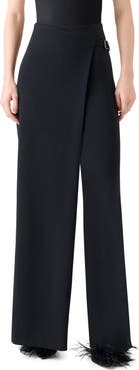 Akris Foss Apron Front Wool Blend Pants