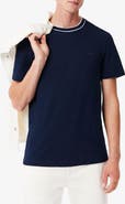 Lacoste Regular Fit Tipped Piqué Crewneck T-Shirt