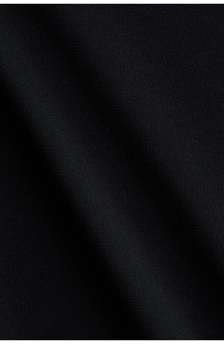 H&M Cape-sleeved Fine-knit Dress, Alternate, color, Black