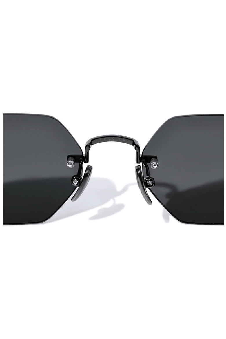 Vonne 51mm Rimless Sunglasses, Alternate, color, Black