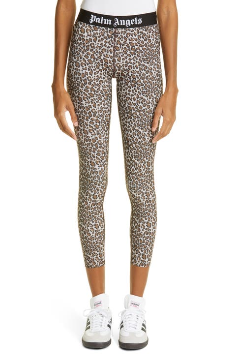 Leopard Logo Crop Leggings